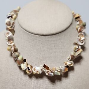 Elegant Sliced Shell Necklace